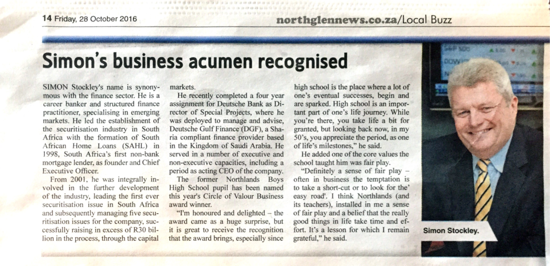 Northglen News Article October 2018